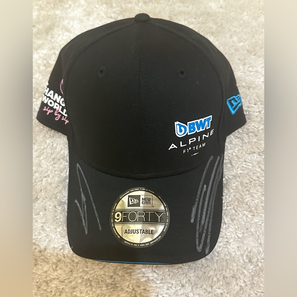 New Pierre Gasly & Esteban Ocon Signed Official Alpine Racing 2023 Hat F1